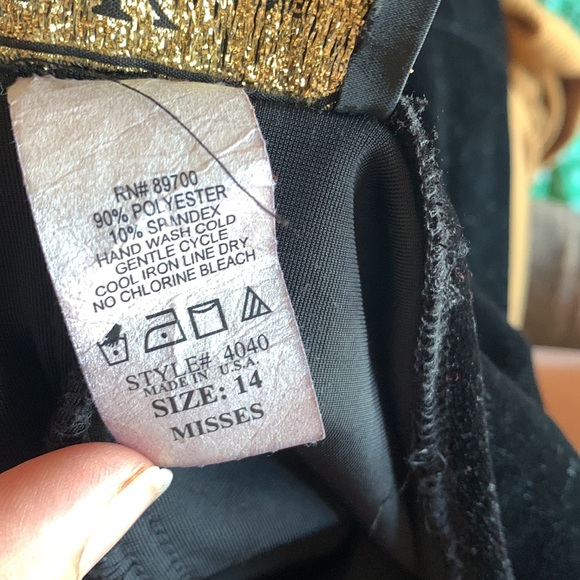 R&K Evening Velvet Tank To Black Size 14 - Picture 4 of 5